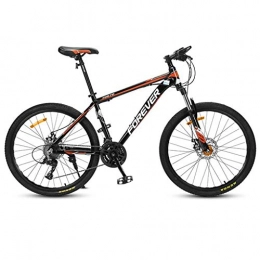 Dsrgwe Bike Mountain Bike, 26inch Spoke Wheel, Carbon Steel Frame Bicycles, Double Disc Brake and Front Fork, 24 Speed (Color : C)