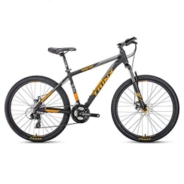 Dsrgwe Mountain Bike Mountain Bike, 26inch Wheel, Aluminium Alloy Frame Bicycles, Double Disc Brake and Front Fork, 24 Speed (Color : Orange)