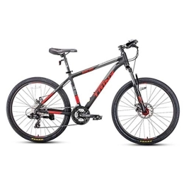 LADDER Mountain Bike Mountain Bike, 26inch Wheel, Aluminium Alloy Frame Bicycles, Double Disc Brake and Front Fork, 24 Speed (Color : Red)