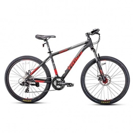 Dsrgwe Bike Mountain Bike, 26inch Wheel, Aluminium Alloy Frame Bicycles, Double Disc Brake and Front Fork, 24 Speed (Color : Red)