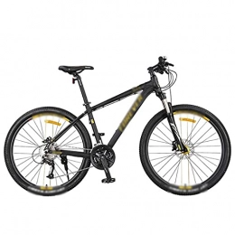 WPW Bike Mountain Bike, 27.5 Inch Adult Men's Bikes MTB Aluminum Alloy Oil Disc Brake 27 / 30 Speed Bicycle With Full Suspension (Color : 27-speed yellow, Size : 27.5inch)