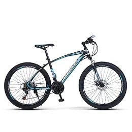 Sanhai Bike Mountain Bike 27-Speed 24-Inch Light Mountain Bike Double Disc Brake Shock-Free Front Fork Is Suitable for Adults, Teenagers, Blue
