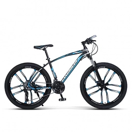 Sanhai Bike Mountain Bike 27-Speed 24-Inch Light Mountain Bike Double Disc Brake Shock-Free Front Fork Is Suitable for Adults, Teenagers, Blue, C