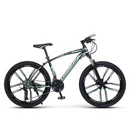 Mountain Bike 27-Speed 24-Inch Light Mountain Bike Double Disc Brake Shock-Free Front Fork Is Suitable for Adults, Teenagers,Green,C