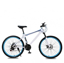 Mountain Bike Adult 26 Inch 21 Speed Shock Dual Disc Brakes Student Bicycle Assault Bike Luxury Folding Car,Blue-26in