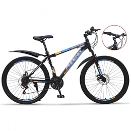 T-Day Mountain Bike Mountain Bike Adult Mountain Bike 26 Inch Wheels Mountain Trail Bike High Carbon Steel Outroad Bicycles 24-Speed Bicycle Front Suspension MTB ​​Gears Dual Disc Brakes Mountai(Size:24 Speed, Color:Blue)