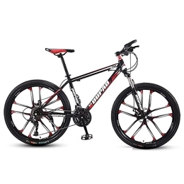  Bike Mountain Bike, Adult Offroad Road Bicycle 24 Inch 21 / 24 / 27 Speed Variable Speed Shock Absorption, Teenage Students, Men and Women Sports Cycling Racing Ride 10wheels- 24 SPD (Bk rd 10wheels)