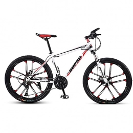 SFSGH Mountain Bike Mountain Bike，Adult Offroad Road Bicycle 24 Inch 21 / 24 / 27 Speed Variable Speed Shock Absorption, Teenage Students, Men and Women Sports Cycling Racing Ride WT-RD 10wheels- 24 spd