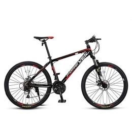 Dsrgwe Mountain Bike Mountain Bike, Aluminium Alloy Bicycles, Double Disc Brake and Front Suspension, 27 Speed, 26" Wheel (Color : Black)