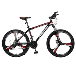Dsrgwe Bike Mountain Bike, Aluminium Alloy Frame, 26inch Mag Wheel, Double Disc Brake and Front Suspension (Color : Red, Size : 30 Speed)