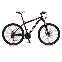 Dsrgwe Bike Mountain Bike, Aluminium Alloy Frame Hard-tail Bicycles, Dual Disc Brake and Front Suspension, 26inch Spoke Wheel, 27 Speed (Color : A)