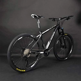 Mountain Bike Bike Mountain Bike AM / 26-inch, TG3 Pneumatic Fork, XM679 High Performance Lightweight Off-road Frame, 30-speed Dual Disc Brake, Bikes Suitable For All-terrain Cycling (black / grey) (Size : 27.5")