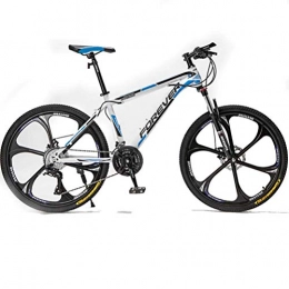 BNMKL Bike Mountain Bike Bicycle, 24 / 26 Inch Road Bike, Carbon Steel MTB Bicycles, 21 / 24 / 27 / 30 Speed Hardtail Mountain Bikes Men And Women'S, blue, 26 Inch 24 Speed