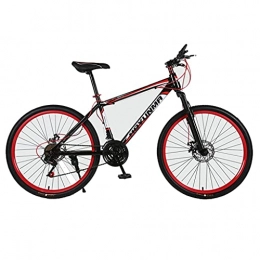 WYLZLIY-Home Bike Mountain Bike Bike Bicycle Men's Bike Mountain Bike Adult 26-inch 21-speed Shock-absorbing Dual Disc Brake Student Single Suspension Bike Mountain Bike Mens Bicycle Alloy Frame Bicycle ( Color : Red )