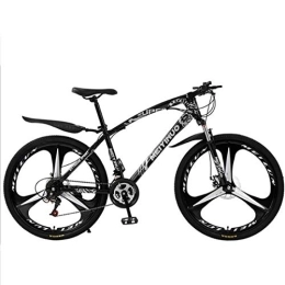 LADDER Mountain Bike Mountain Bike, Carbon Steel Frame Hardtail Bicycles, Dual Disc Brake and Front Suspension, 26" Mag Wheel (Color : Black, Size : 27 Speed)