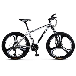 Dsrgwe Bike Mountain Bike, Carbon Steel Hardtail Mountain Bicycles, Dual Disc Brake and Lockout Front Fork, 26inch Wheel (Color : White, Size : 27-speed)
