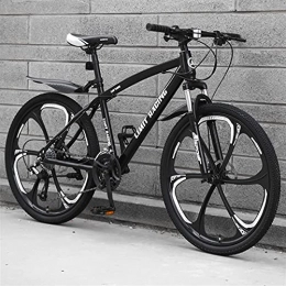 Mountain Bike for Adults, 26 Inch Road Bike, Outdoors Cycling Racing Bicycle, High Carbon Steel Full Suspension City Commuter with Disc Brakes for Men and Women(Size:27-Speed,Color:Black)