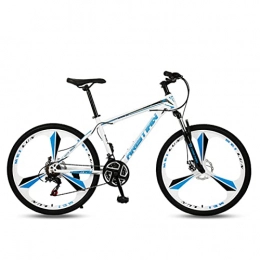 AZXV Mountain Bike Mountain Bike Full Suspension Dual Disc Brakes Adult Mountain Bike ，21 / 24 / 27 Speed Drivetrain，26-Inch Wheels 3-Spokes，soft Tail Frame，for Men Women MTB Bicycle，Multi white blue-27