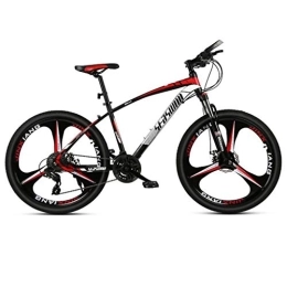 Dsrgwe Bike Mountain Bike, Hardtail Mountain Bicycles, Dual Disc Brake and Front Suspension, Carbon Steel Frame, 26inch Mag Wheel (Color : Red, Size : 27 Speed)
