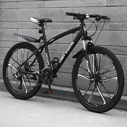 ZYZYZY Bike Mountain Bike Lightweight MTB High-carbon Steel All Terrain 26 Inches Variable Speed Double Disc Brake Road Bike 10cutter Wheel A-21 Speed 26 Inches