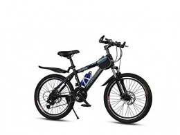 DYM Bike Mountain Bike Men's Dual Suspension Mountain Bike 20 inch 22 inch Shimano Transmission 21 Speed Double Disc Brake Lightweight Disc Student Child Commuter City, Blue, 22 Inches