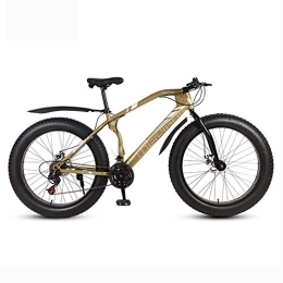 Admir Mountain Bike Mountain Bike Men, Snow Bike 26x4.0 Tires Adult, MTB Bike Front Suspension Double Disc Brake Bicycle Gold 21 Speed