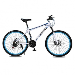 GYF Bike Mountain Bike Mens Bicycle Bike Bicycle Mountain Bike, 26" Mountain Bicycles Carbon Steel Frame, Double Disc Brake And Front Fork, 21 Speed Mountain Bike Alloy Frame Bicycle Men's Bike ( Color : Blue )