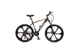 Generic Mountain Bike Mountain Bike, Mountain Bike Unisex Hardtail Mountain Bike 24 / 27 / 30 Speeds 26Inch 6-Spoke Wheels Aluminum Frame Bicycle with Disc Brakes and Suspension Fork, Orange, 30 Speed