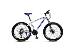 Generic Mountain Bike Mountain Bike, Mountain Bike Unisex Hardtail Mountain Bike High-Carbon Steel Frame MTB Bike 26Inch Mountain Bike 21 / 24 / 27 / 30 Speeds with Disc Brakes and Suspension Fork, Blue, 30 Spe