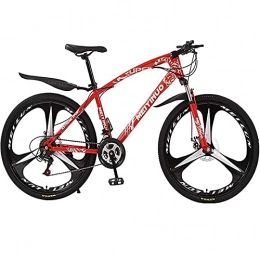 CDPC Bike Mountain Bike, Shock-absorbing Bike 26-inch 21 / 24 / 27 Speed Flagship Disc Brake Student Bike Adult Mountain Bike (Color : Red, Size : 24speed)