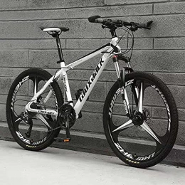 makeups1 Bike Mountain Bike Three-pole variable speed bicycle 26 inches 27 Speed adult Student bike-White