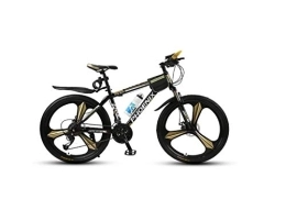 Generic Mountain Bike Mountain Bike Unisex Mountain Bike 21 / 24 / 27 Speed ​​High-Carbon Steel Frame 26 Inches 3-Spoke Wheels with Disc Brakes and Suspension Fork, Gold, 27 Speed