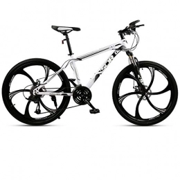 Domrx Bike Mountain Bike Variable Speed One Round Six Knife Road Adult Students Cross Country Men and Women Bicycle-White_21 Speed