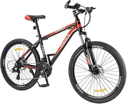 SYCY Mountain Bike Mountain Bike with 26 Inch Wheels Lightweight Aluminum Frame MTB Bicycle with Dual Disc Brakes Bike, 100mm Front Suspension Fork-Red_24 Speed