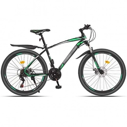 WPW Mountain Bike Mountain Bike with Disc Brake, Light Road Bicycle, Men and Women MTB 24 Speed 26 Inch Wheels Cycle (Color : 21-speed green, Size : 26inches)