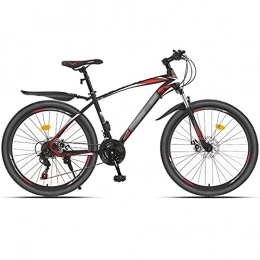 WPW Mountain Bike Mountain Bike with Disc Brake, Light Road Bicycle, Men and Women MTB 24 Speed 26 Inch Wheels Cycle (Color : 21-speed red, Size : 24inches)