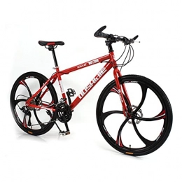 M-YN Mountain Bike Mountain Bike, Women / Men 26 Inch Wheel Bicycle Carbon Steel Frame Bicycles, Double Disc Brake And Shockproof Front Fork(Size:27speed, Color:red)