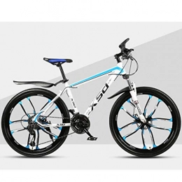 WGYDREAM Bike Mountain Bike Youth Adult Mens Womens Bicycle MTB 26 Inch Mountain Bicycles 21 / 24 / 27 / 30 Speeds Lightweight Aluminium Alloy Frame Integral Wheel Full Suspension Disc Brake Mountain Bike for Women Men A