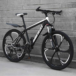 BSWL Mountain Bike Mountain Bike24 / 26 Speed Cross Country Bicycle Student Road Racing Speed Bike Shock-Absorbing Bike Mountain Bike Off-Road Dual Cool Personality, Black And White, 24