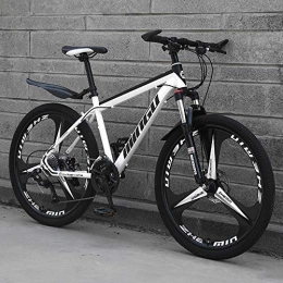 BSWL Mountain Bike Mountain Bike24 / 26 Speed Cross Country Bicycle Student Road Racing Speed Bike Shock-Absorbing Bike Mountain Bike Off-Road Dual Cool Personality, white and black, 26