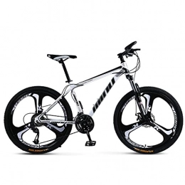 WANYE Bike Mountain Bikes 21 / 24 / 27 / 30 Speed Dual Disc Brake 26 Inches 3 Spoke Wheels Bicycle Black Red white black-27speed