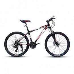 Gnohnay Mountain Bike Mountain Bikes, 24-Speed Adult High-carbon Steel Frame Hardtail Bicycle, Men's All Terrain Mountain Bike, Anti-Slip Bikes, Red, 26 inches