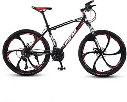 HUAQINEI Bike Mountain Bikes, 26 inch mountain bike aluminum alloy cross-country lightweight variable speed young men and women six-wheel bicycle Alloy frame with Disc Brakes ( Color : Black red , Size : 30 speed )