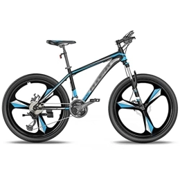 Aoyo Bike Mountain Bikes, Aluminum Alloy Cross-country Speed Bikes, Young Students And Adults Racing(Color:Three knife wheels-black and blue)