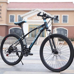 Dsrgwe Mountain Bike Mountain Bikes, Carbon Steel Ravine Bike, Dual Disc Brake and Front Suspension, 24 speeds (Color : A, Size : 24 inch)