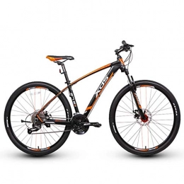 FHKBK Bike Mountain Trail Bike 27.5 Inch for Adults, Men Women Mountain Bikes 27-Speed, Front Suspension Commuter Bicycle, Adjustable Seat & Dual Disc Brake, Black Orange, A
