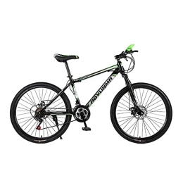 MQJ Mountain Bike MQJ 21-Speed Mountain Bike with 26 inch Wheels for Adults Mens Womens Carbon Steel Frame with Suspension Fork and Mechanical Double Disc Brake / Green