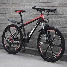 MQJ Bike MQJ 24 / 26 inch Mountain Bikes, Adult Boy and Girl Mountain Bike, Double Disc Brake Bike, High Carbon Steel Frame, Non-Slip Bike, C~24 Inches, 21 Speed