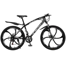 MQJ Bike MQJ 26 in Wheel Dual Full Suspension 21 / 24 / 27 Speed Mountain Bike Carbon Steel Frame with Disc Brakes for a Path, Trail &Amp; Mountains / Black / 21 Speed