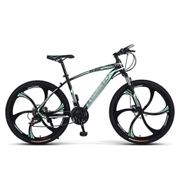 MQJ Bike MQJ 26 inch Adult Mountain Bike Steel Frame Bicycle Front Suspension Mountain Bicycle for a Path, Trail &Amp; Mountains / Green / 21 Speed